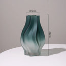 Axyaa Nordic Frost Glass Vase Modern Home Decor Stand for Flowers