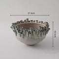 Axyaa Ceramic Vase Art Flowerpot Home Decor Handicrafts Relief Flower Vase