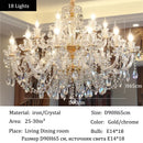 Axyaa Luxury Crystal Pendant Light for Living Room Dining Bedroom