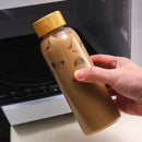 Axyaa Glass Bottle with Stainless Steel & Bamboo Lid