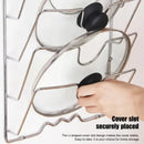 Axyaa Metal Wall-Mounted Pot Cover Storage Rack - Space-Saving Multi-Layer Kitchen Organizer