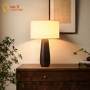 Axyaa Zen Art Solid Wood Table Lamp LED E27 for Study Tea Room Bedroom
