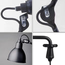 Axyaa Rotatable Long Arm Wall Lamp in Black for Kitchen Office Bedside Reading