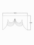 Axyaa Luxury Jacquard Floral Tassel Window Valance for Elegant Home Decor