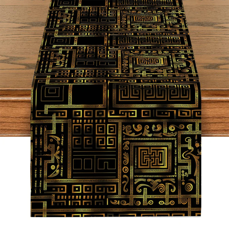 Axyaa Geometric Ethnic Patterns Table Runner - Holiday Room Decor