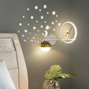 Axyaa Star Astronaut Projector Wall Light: Kids Bedroom Indoor Lighting