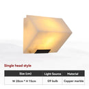 Axyaa Marble Wall Light: Modern Minimalist Nordic Square Alabaster Fixture