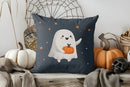 Axyaa Halloween Ghost and Pumpkins Decor Pillow Cover for Sofa Bedroom Car