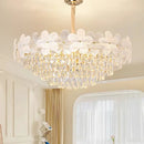 Axyaa Modern Minimalist Crystal Chandelier for Living Room, Bedroom, and Dining Room