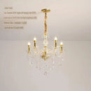 Axyaa Gold Crystal Chandelier: Vintage Industrial Style for Living & Dining Room
