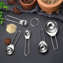 Axyaa Stainless Steel Measuring Spoons Set Kitchen Scoops