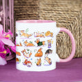 Corgi Coffee Mug 11oz – Black, Pink, White Ceramic Mug by Axyaa