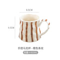 Ceramic Striped Coffee Cup Set by Axyaa
