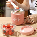 Axyaa Stainless Steel Salad Cup & Oatmeal Soup Bowl Set with Spoon.