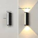 Axyaa 12W LED Wall Lights Indoor Outdoor IP65 Up Down Aluminum Waterproof Lamps for Bedroom Garden