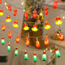 Axyaa Santa Claus Bell LED Curtain Lights for Christmas & New Year Party