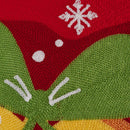 Embroidered Santa Deer Snowflake Pillow Cover 45x45cm for Sofa Bed by Axyaa