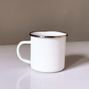 Axyaa 350ML White Enamel Sublimation Coffee Mug for Home and Coffee Shop
