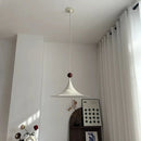 Axyaa Horn Pendant Light: French Cream Dining Table Lamp for Bedroom, Study, or Children's Room