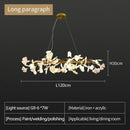 Axyaa Nordic Ginkgo Leaf LED Chandelier for Modern Interior Lighting