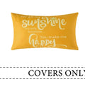 Axyaa Happy Bird Yellow Pillowcase Sofa Cover Home Decor Customizable 30x50 40x60