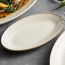 Axyaa Yellow Oval Fish Plate Sushi Sashimi Dish Molecular Cooking Tableware