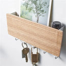 Bamboo Key Hanger Holder Wall Organizer Key Rack Hooks Coat Hanger by Axyaa