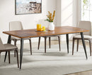 Axyaa Rustic Industrial Dining Table, Spacious for 6-8, Sturdy Metal Legs, Modern Faux Wood