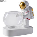 Axyaa Astronaut Diver Glass Vase with LED Light Desktop Decor and Flowers Hydroponics