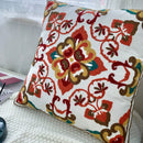 Axyaa Ethnic Floral Embroidered Pillowcase - Cotton Throw Cushion Cover