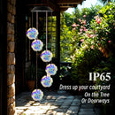 Axyaa Solar Rose Laser Ball Wind Chime Light: Color-Changing Outdoor Garden Lamp