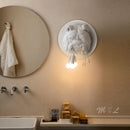 Axyaa Nordic Dog Head Wall Lamp for Bedroom Living Room, Resin Sconces with E14 LED