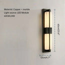 Axyaa Pure Copper Marble Wall Lamp for Bedroom, Staircase, and Outdoor Spaces