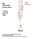 Axyaa Glazed Glass Bubble Pendant LED Light Fixture