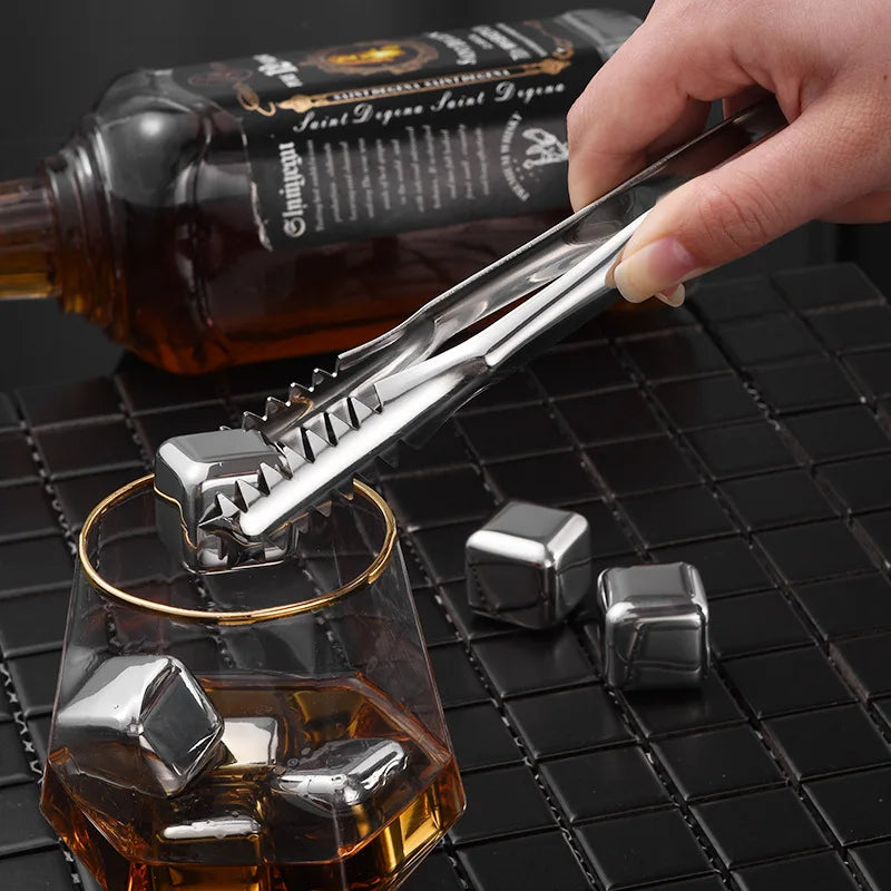 Axyaa Stainless Steel Food Clip Ice Cube Holder Mini Dessert Tongs