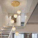 Axyaa LED Pendant Staircase Chandeliers for Living Room - Modern Indoor Hanging Light