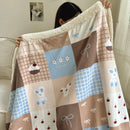 Axyaa Cartoon Print Lambs Wool Blanket: Soft and Cozy Throws for Sofa, Office, and Naps