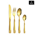 Axyaa Stainless Steel Cutlery Set with Wheat Ear Handle for Family Hotel Party