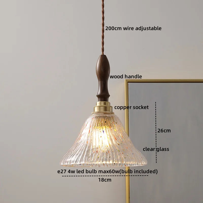 Axyaa Fabric Copper LED Pendant Lights, E14 Nordic Hanging Lamp for Home Decor