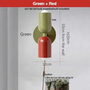 Axyaa Colorful Iron LED Wall Lights Double Heads Modern Bedside Lamp