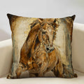 Luxury Axyaa Horse Cushion Cover 45x45cm Linen Pillow Case for Home Decor