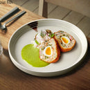 Axyaa Ceramic Steak Sashimi Dessert Pasta Serving Plates, Restaurant Tableware