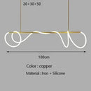 Axyaa Modern Minimalist LED Chandelier for Dining Table Kitchen Living Room