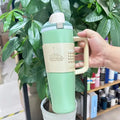 Axyaa 40oz Stainless Steel Vacuum Flask Sport Travel Mug with Handle