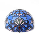 Blue Baroque 12" Stained Glass Lampshade for Floor Lamp & Pendant Light - Axyaa