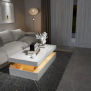 Axyaa Modern RGB LED Coffee Table - Contemporary Centerpiece for Living Spaces