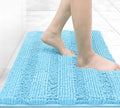 Axyaa Chenille Bath Mat - Absorbent & Non-Slip Plush Shaggy Bathroom Rug