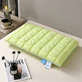 Axyaa Memory Pillow with Removable Quilted Pillowcase - Grey