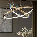 Axyaa Butterfly Chandelier Ring Pendant Lamp for Living Room and Bedroom