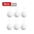 Axyaa White Foam Christmas Tree Snowball Ornaments